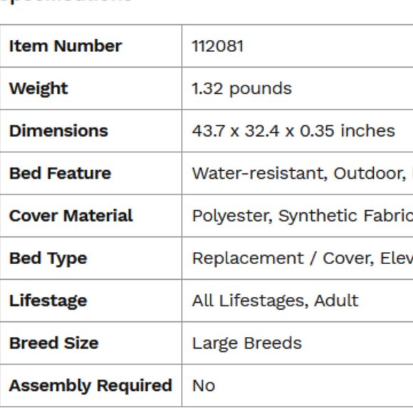 Frisco Terracotta Replacement Cover for Steel-Framed Elevated Dog Bed, sz Large - Picture 3 of 5